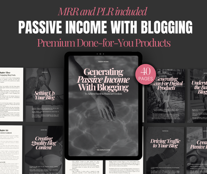 Generate Passive Income With Blogging ebook cover