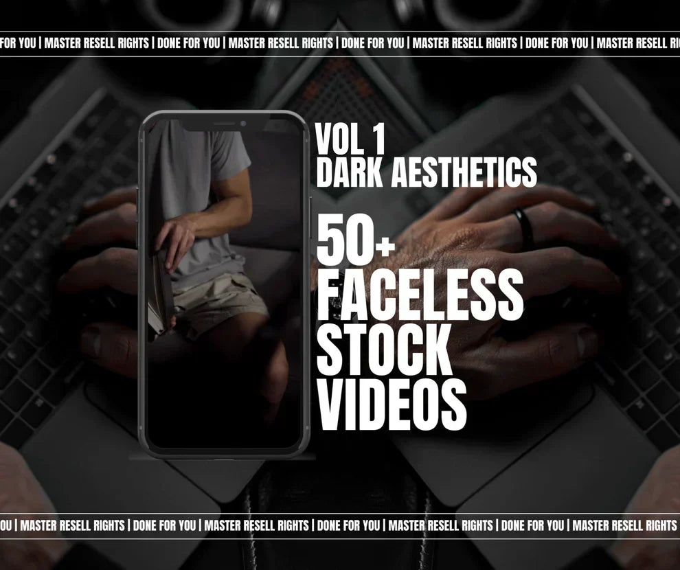 Vol 1 Dark Aesthetic faceless stock video pack preview