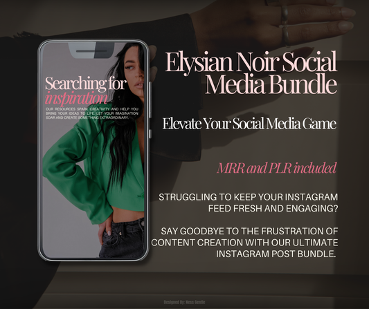 Elysian Noir Instagram post template bundle preview